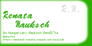 renata mauksch business card